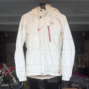 The North Face womens Cream Hooded Jacket